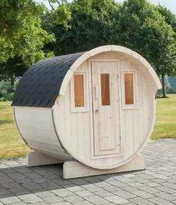 Wolff Finnhaus Saunas & Infrarotkabinen - Saunafass Basic 230 Bausatz, ca. B205/H210/T230 cm Natur