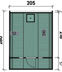 Wolff Finnhaus Saunas & Infrarotkabinen - Saunafass Basic 280 Bausatz, ca. B205/H210/T280 cm Natur