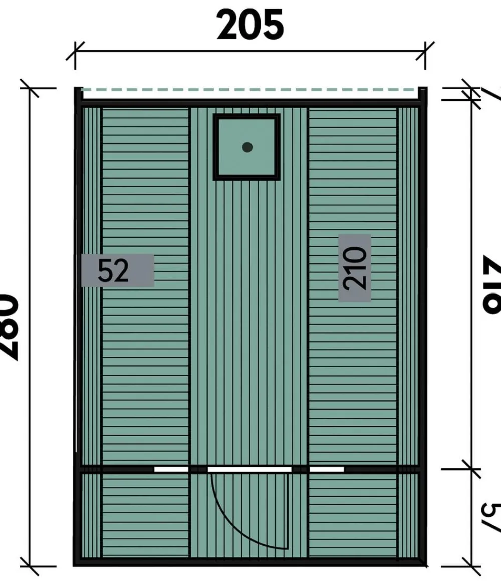 Wolff Finnhaus Saunas & Infrarotkabinen - Saunafass Basic 280 Bausatz, ca. B205/H210/T280 cm Natur