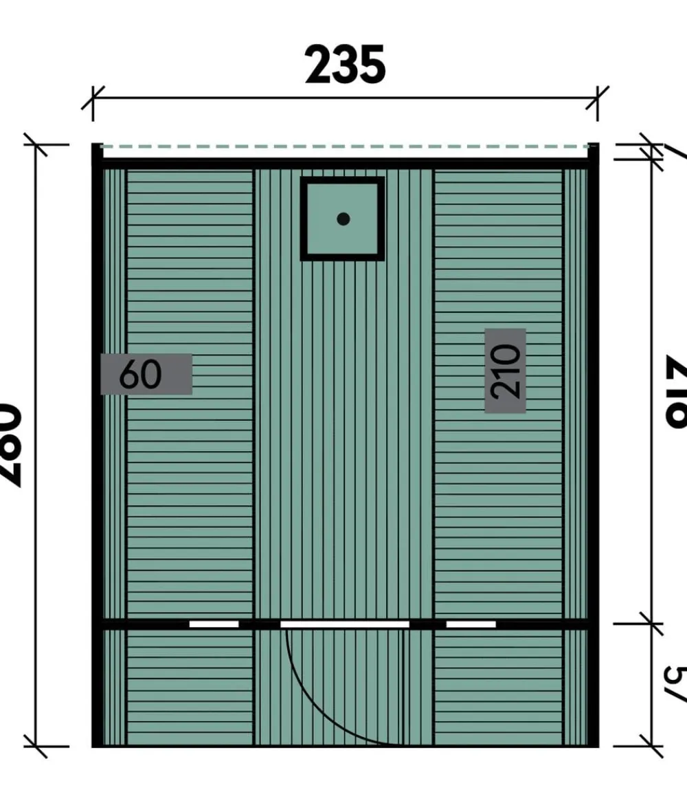 Wolff Finnhaus Saunas & Infrarotkabinen > Saunafass 280 de luxe Bausatz, Thermoholz, ca. B235/H242/T280 cm