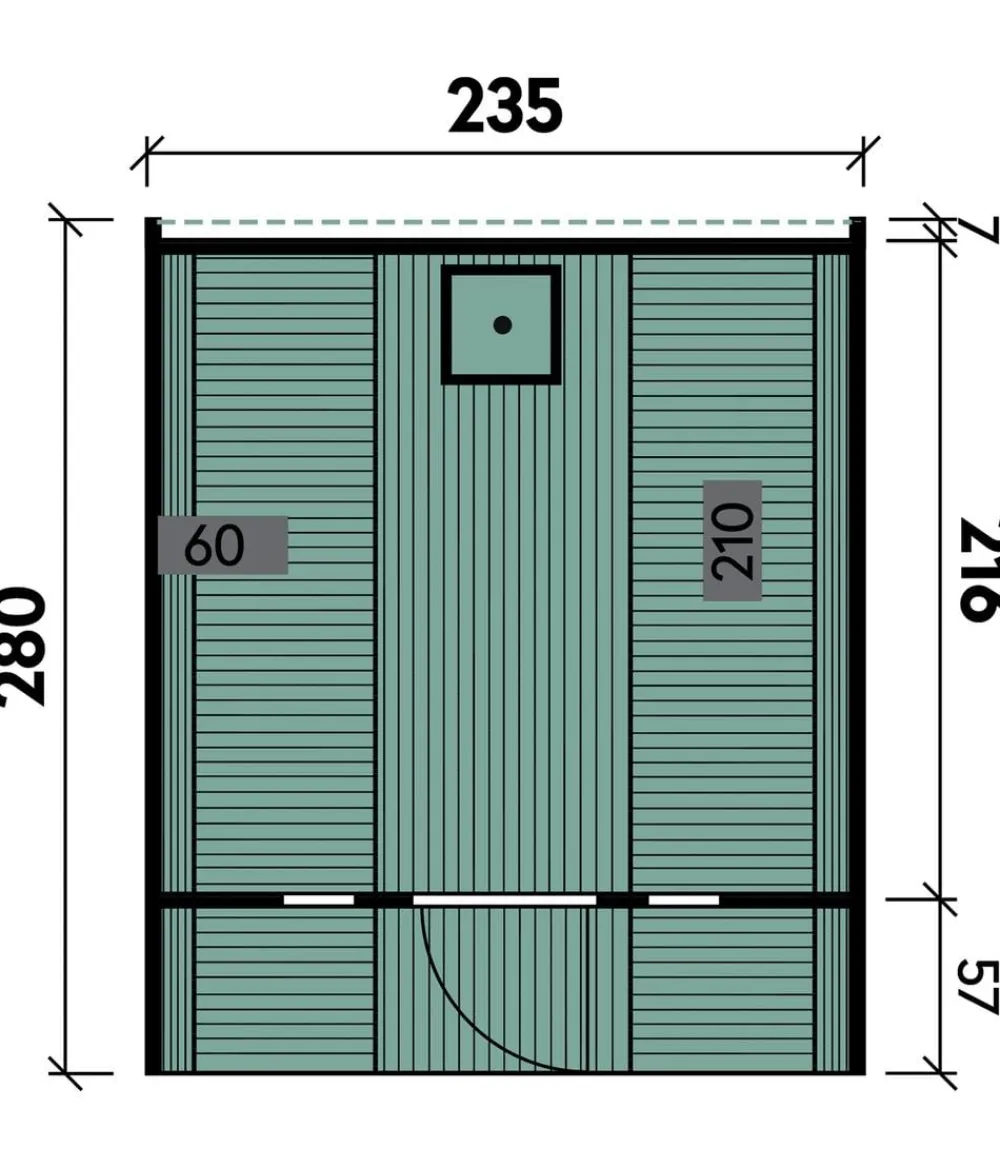 Wolff Finnhaus Saunafass 280 de luxe Bausatz, ca. B235/H242/T280 cm Natur Outlet