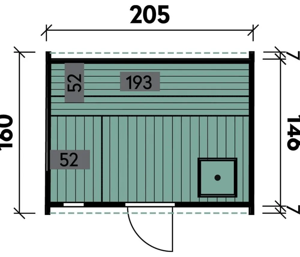 Wolff Finnhaus Saunafass Mini 160 Bausatz, ca. B205/H215/T160 cm Rot Sale