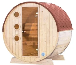 Wolff Finnhaus Saunafass Mini 160 Bausatz, ca. B205/H215/T160 cm Rot Sale