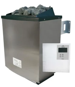 Wolff Finnhaus Saunas & Infrarotkabinen - Saunaofen, elektrisch, externe Steuerung Silber