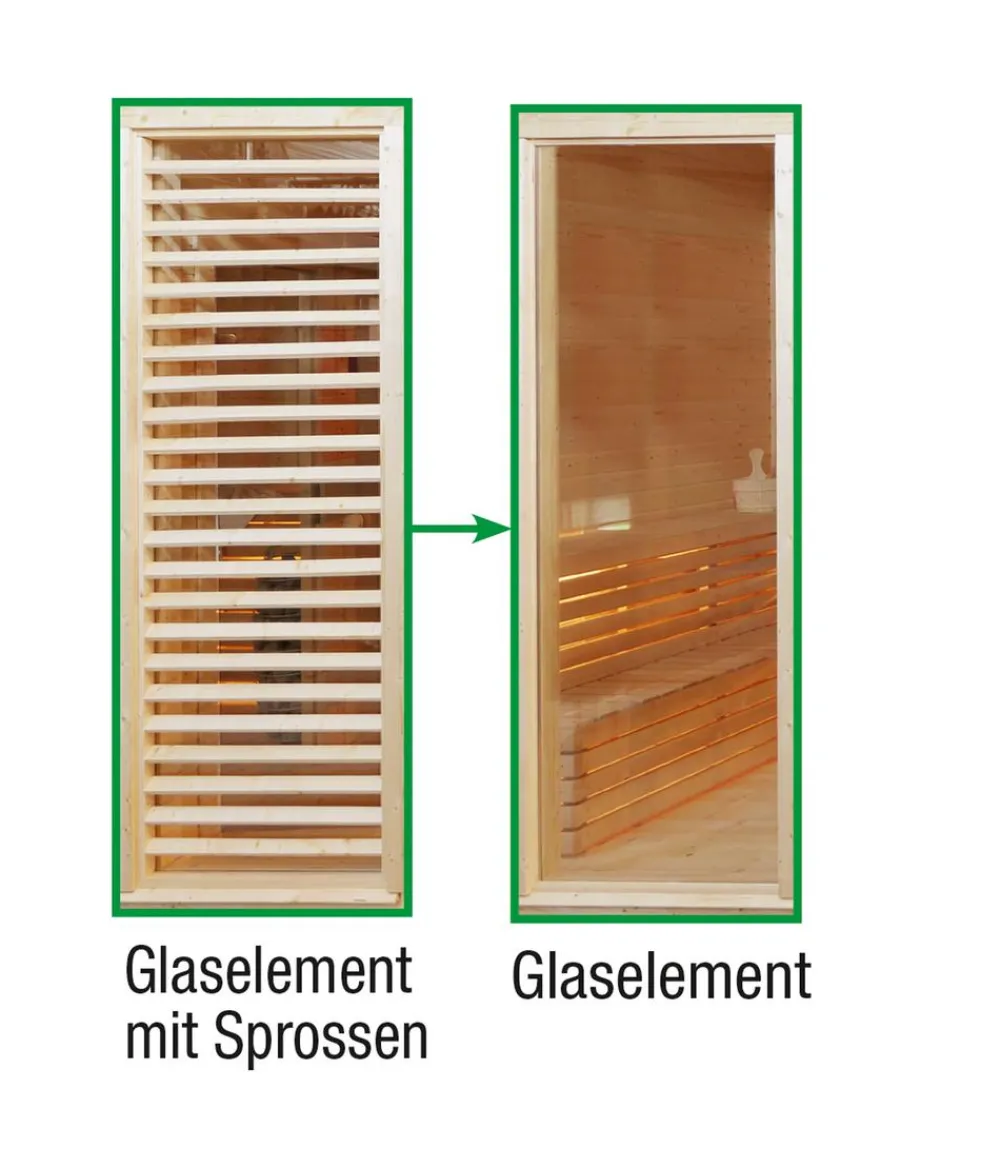 Wolff Finnhaus Tauschelement Paradiso Sprossen zu Glas Transparent Discount