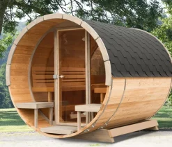 Wolff Finnhaus Saunas & Infrarotkabinen > Vollglasfront