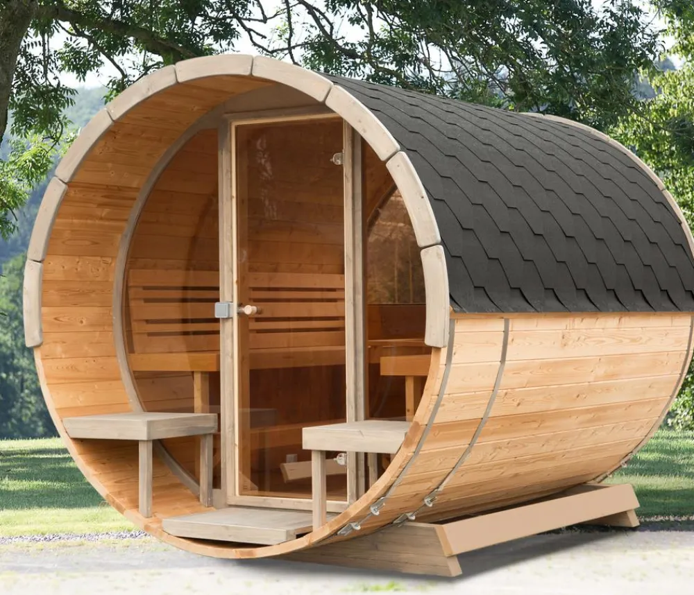 Wolff Finnhaus Saunas & Infrarotkabinen > Vollglasfront