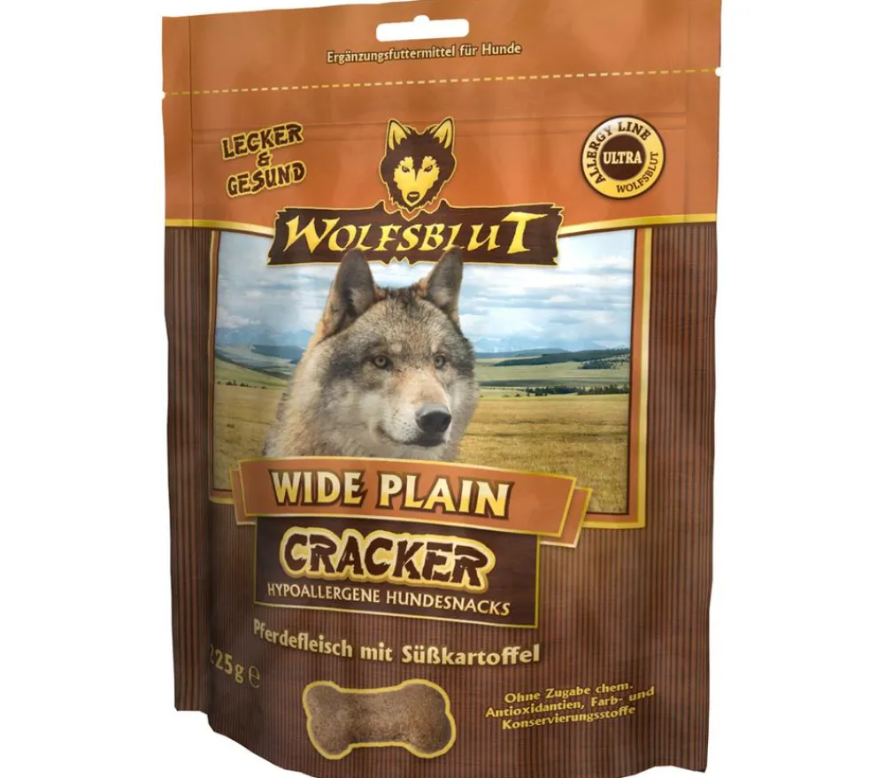 WOLFSBLUT Hundesnack Cracker Wide Plain Pferd, 225 g Outlet