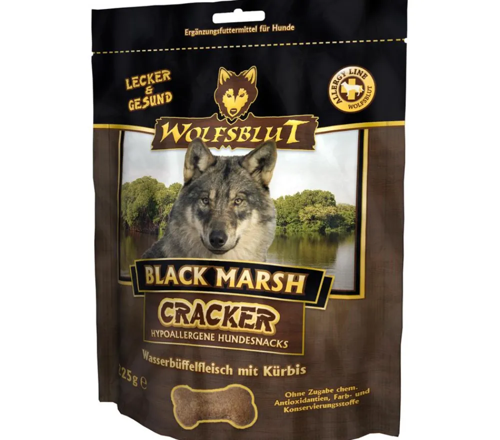 WOLFSBLUT Hundeleckerlies - Hundesnack Cracker Black Marsh Wasserbüffel, 225 g