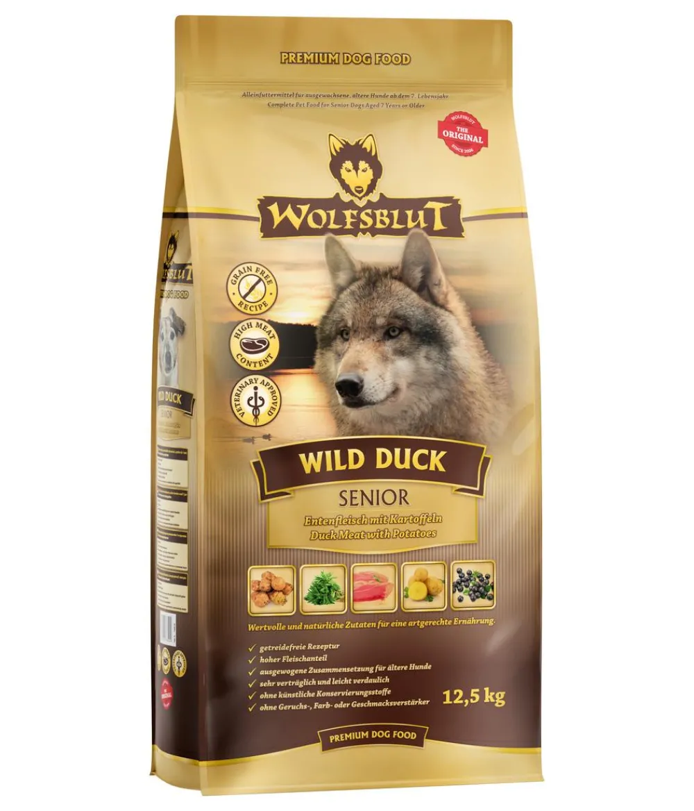 WOLFSBLUT Trockenfutter Hund > Trockenfutter für Hunde Wild Duck, Senior, Ente & Kartoffel