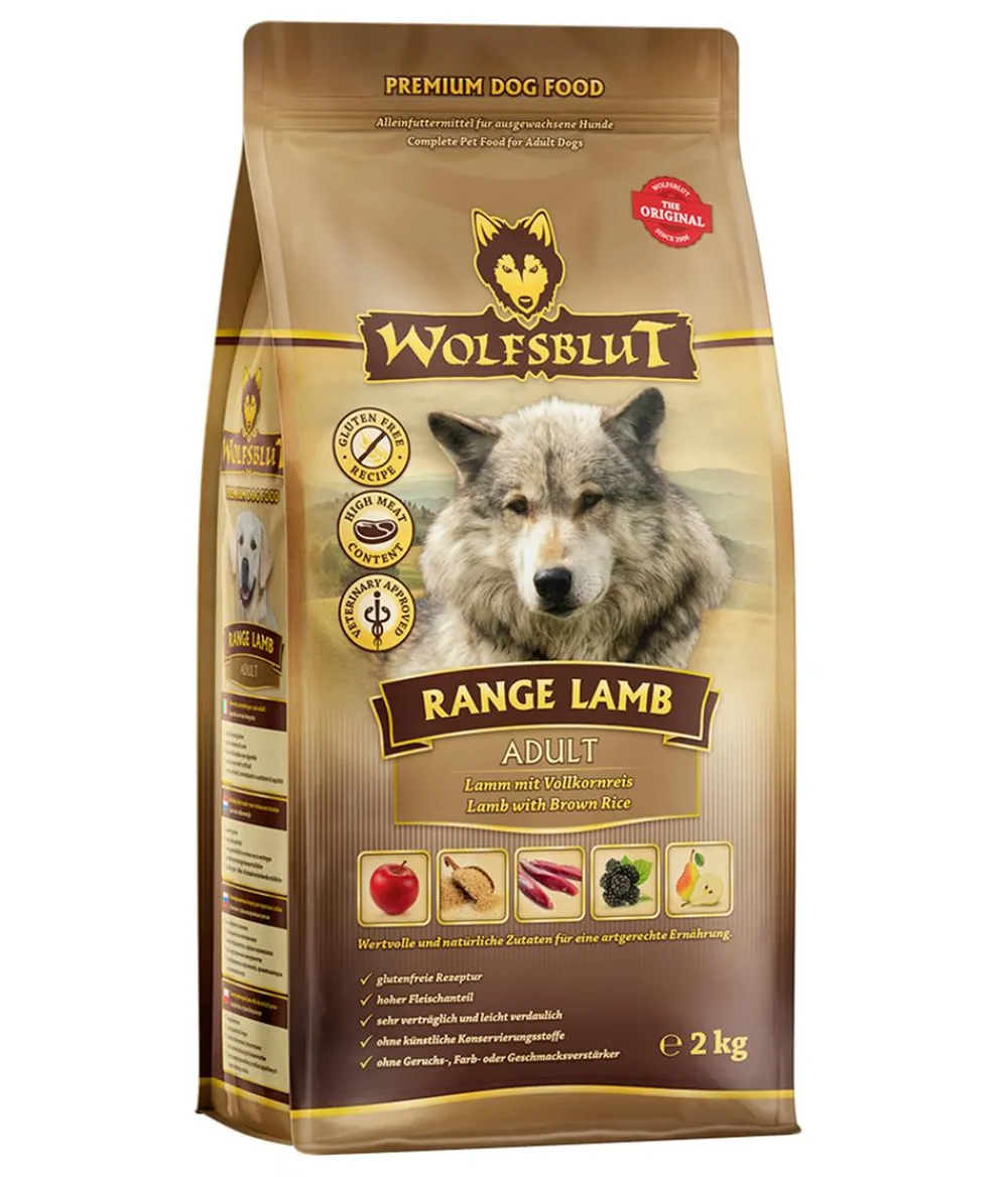WOLFSBLUT Trockenfutter für Hunde Range Lamb, Adult, Lamm & Vollkornreis Discount