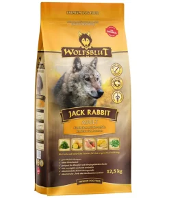 WOLFSBLUT Trockenfutter Hund - Trockenfutter für Hunde Jack Rabbit, Adult, Kaninchen & Gemüse