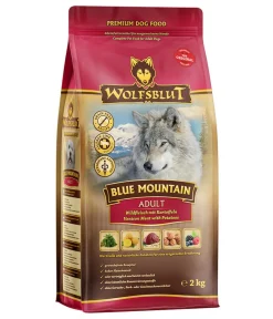 WOLFSBLUT Trockenfutter Hund - Trockenfutter für Hunde Blue Mountain, Adult, Wild & Kartoffeln