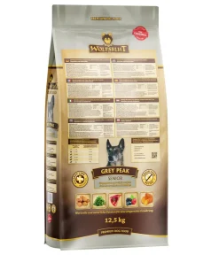 WOLFSBLUT Trockenfutter Hund - Trockenfutter für Hunde Grey Peak, Senior, Ziege & Süsskartoffeln