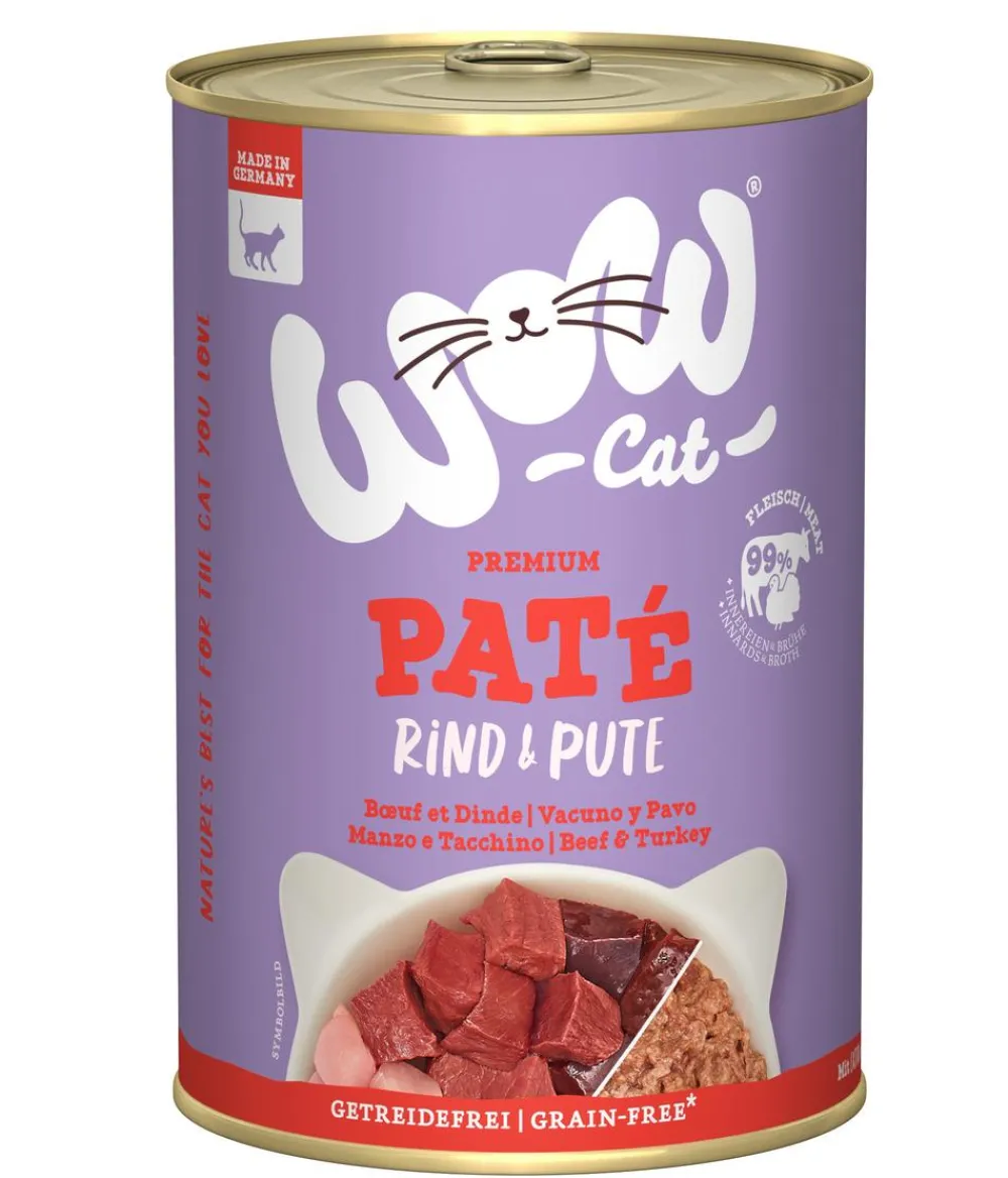 WOW ® Cat Nassfutter für Katzen Adult, 6 x 400 g Hot