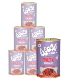 WOW ® Cat Nassfutter für Katzen Adult, 6 x 400 g Hot