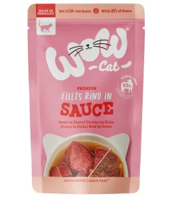 WOW Nassfutter Katze > ® Cat Nassfutter für Katzen Multipack Premium Filets in Sauce, Adult, 8 x 85 g