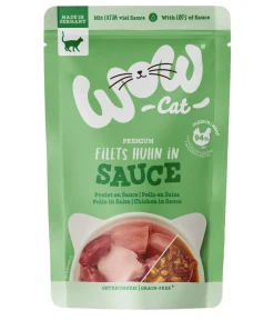 WOW ® Cat Nassfutter für Katzen Premium Filets in Sauce, Adult, 8 x 85 g Best