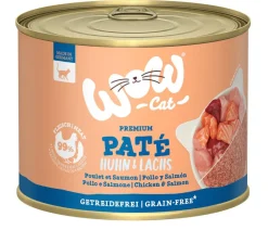 WOW ® Cat Nassfutter für Katzen Premium Paté Adult, 6 x 200 g Sale