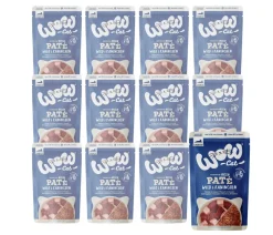 WOW ® Cat Nassfutter für Katzen Premium Paté Senior, 12 x 125 g Discount