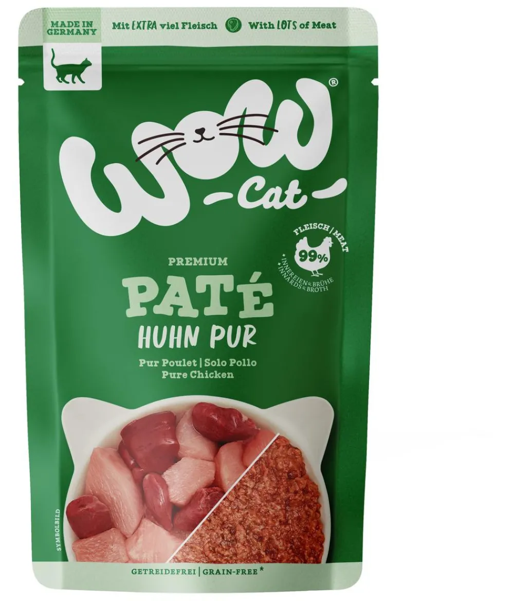 WOW Nassfutter Katze - ® Cat Nassfutter für Katzen Premium Paté Senior,