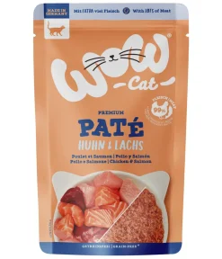 WOW Nassfutter Katze - ® Cat Nassfutter für Katzen Premium Paté Adult, 12 x 125 g