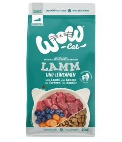 WOW Trockenfutter Katze - ® Cat Trockenfutter für Katzen Senior, Lamm & Leinsamen