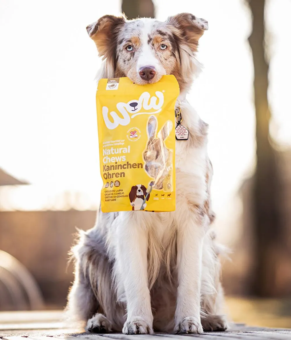 WOW Hundeleckerlies > ® Hundesnack Natural Chews Kaninchenohren, 120 g