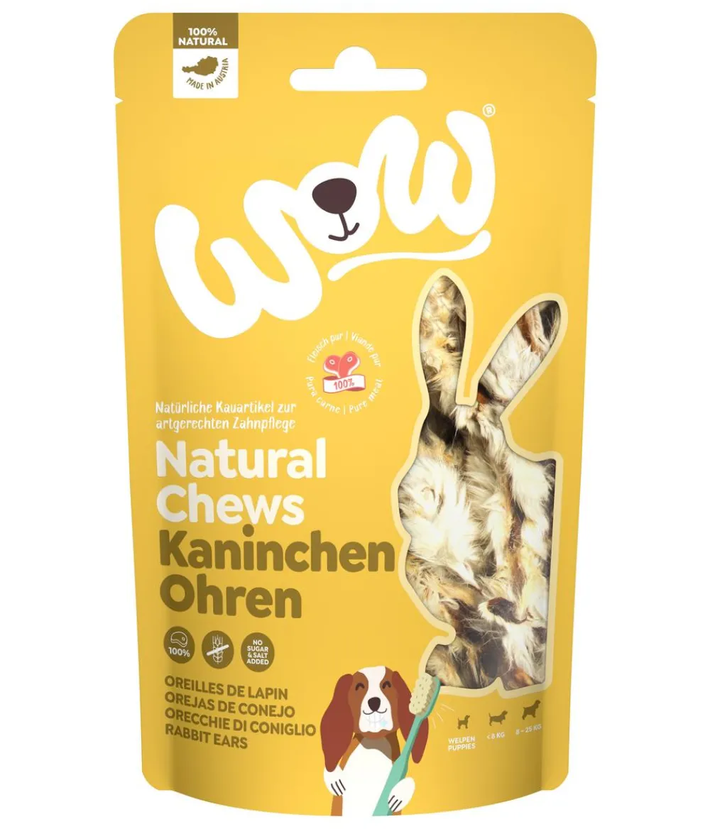 WOW Hundeleckerlies > ® Hundesnack Natural Chews Kaninchenohren, 120 g