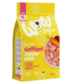 WOW Trockenfutter Hund - ® Trockenfutter für Hunde Mini Junior, Geflügel