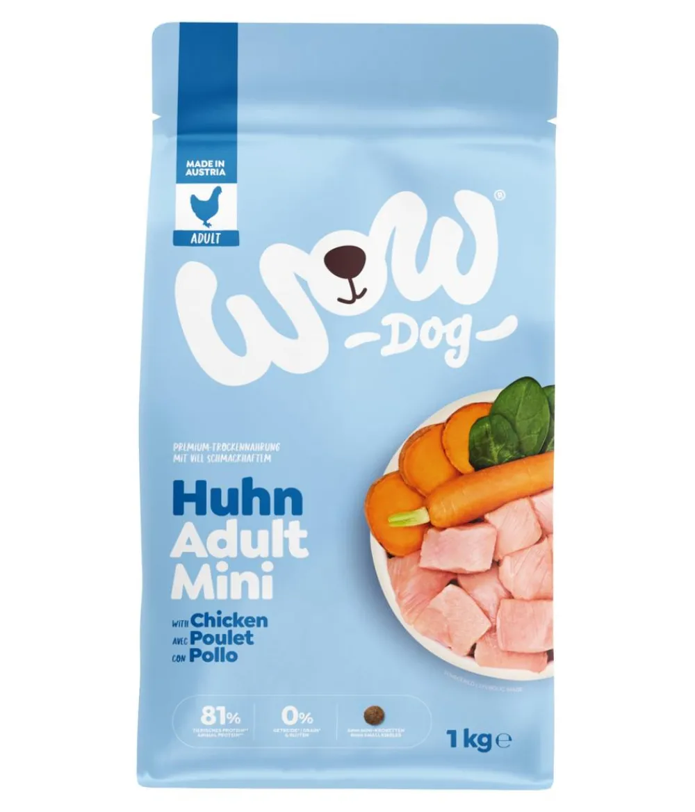 WOW ® Trockenfutter für Hunde Mini Adult, Huhn Hot