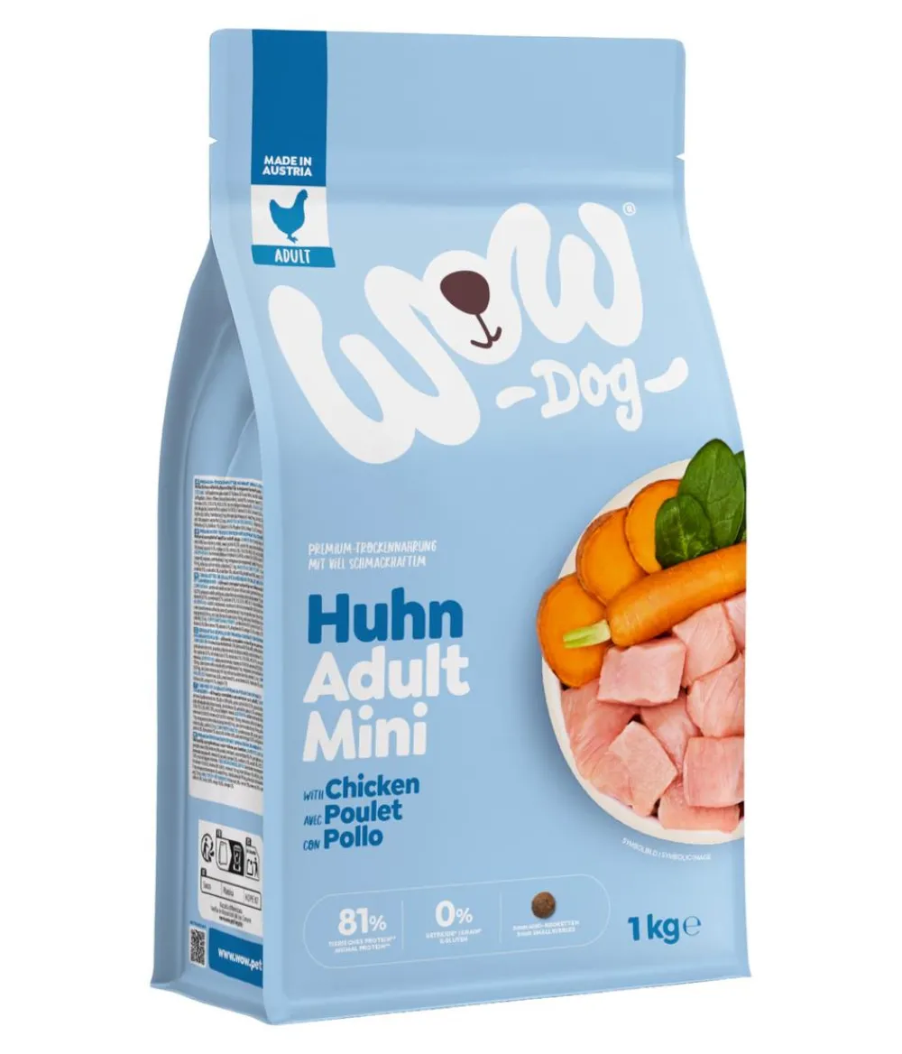 WOW ® Trockenfutter für Hunde Mini Adult, Huhn Hot