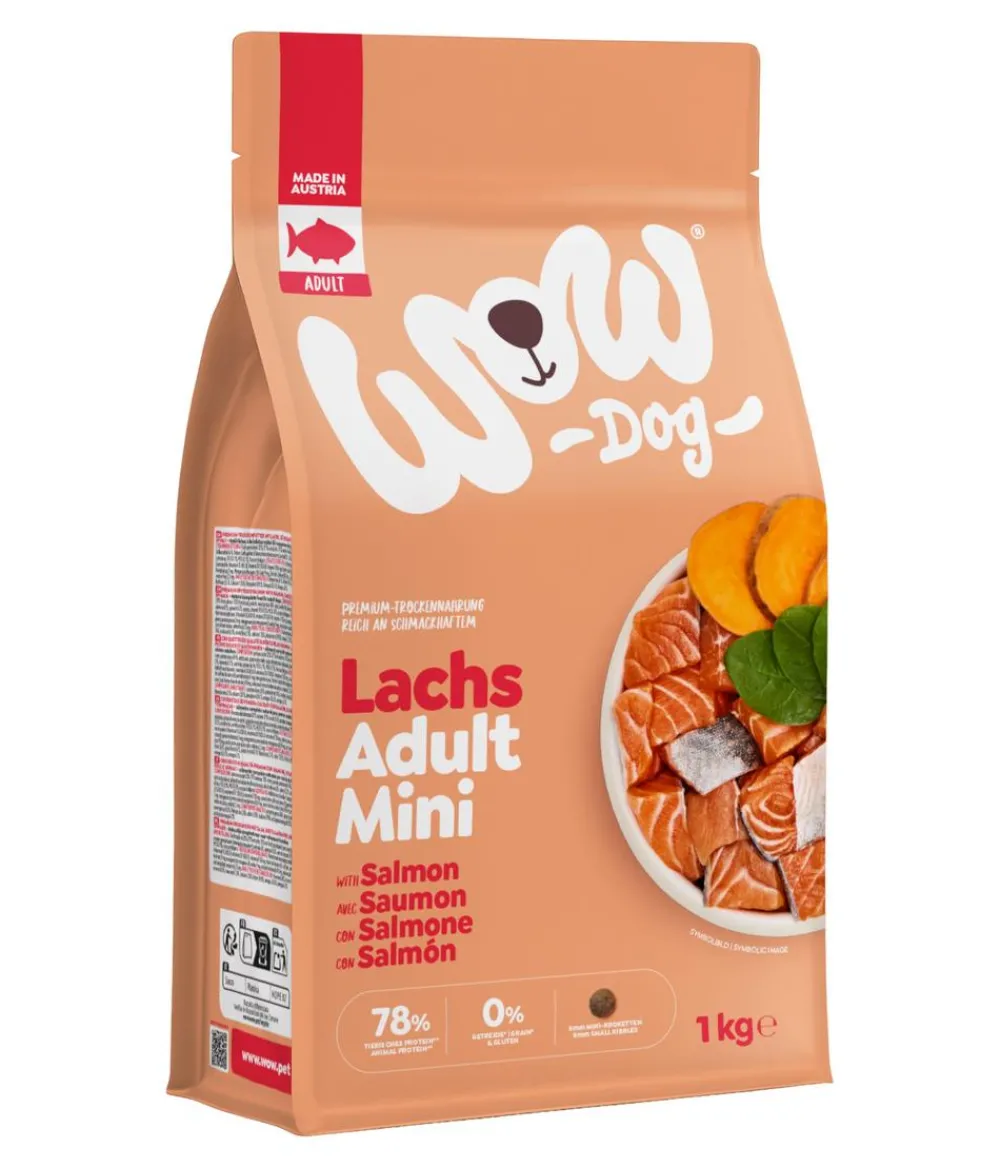 WOW Trockenfutter Hund > ® Trockenfutter für Hunde Mini Adult, Lachs