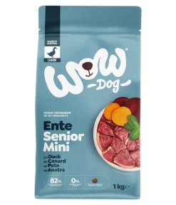 WOW Trockenfutter Hund - ® Trockenfutter für Hunde Mini Senior, Ente