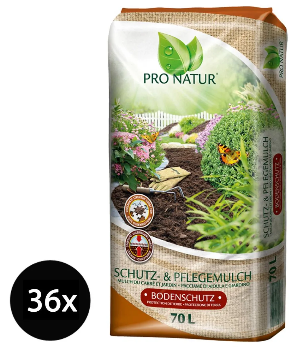 Ziegler Rindenmulch > Pro Natur® Schutz- und Pflegemulch, 36 x 70 Liter