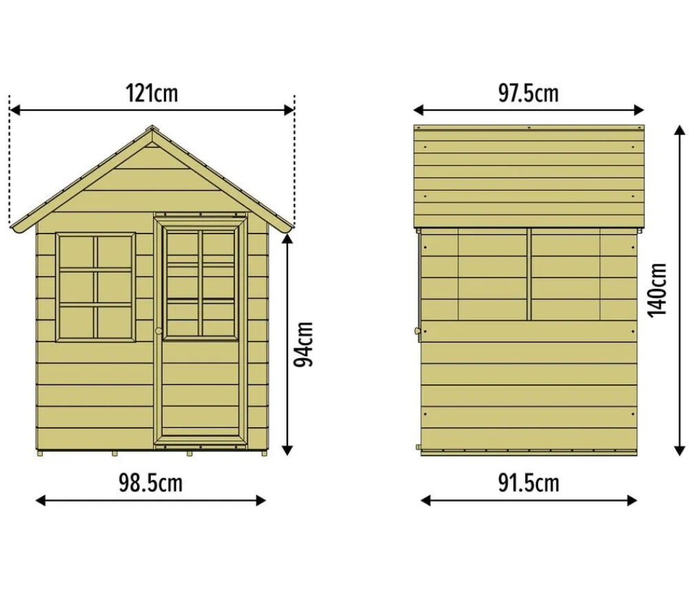 Zwerkules Gartenspielgeräte > Spielhaus Holla, ca. B121/H140/T97,5 cm