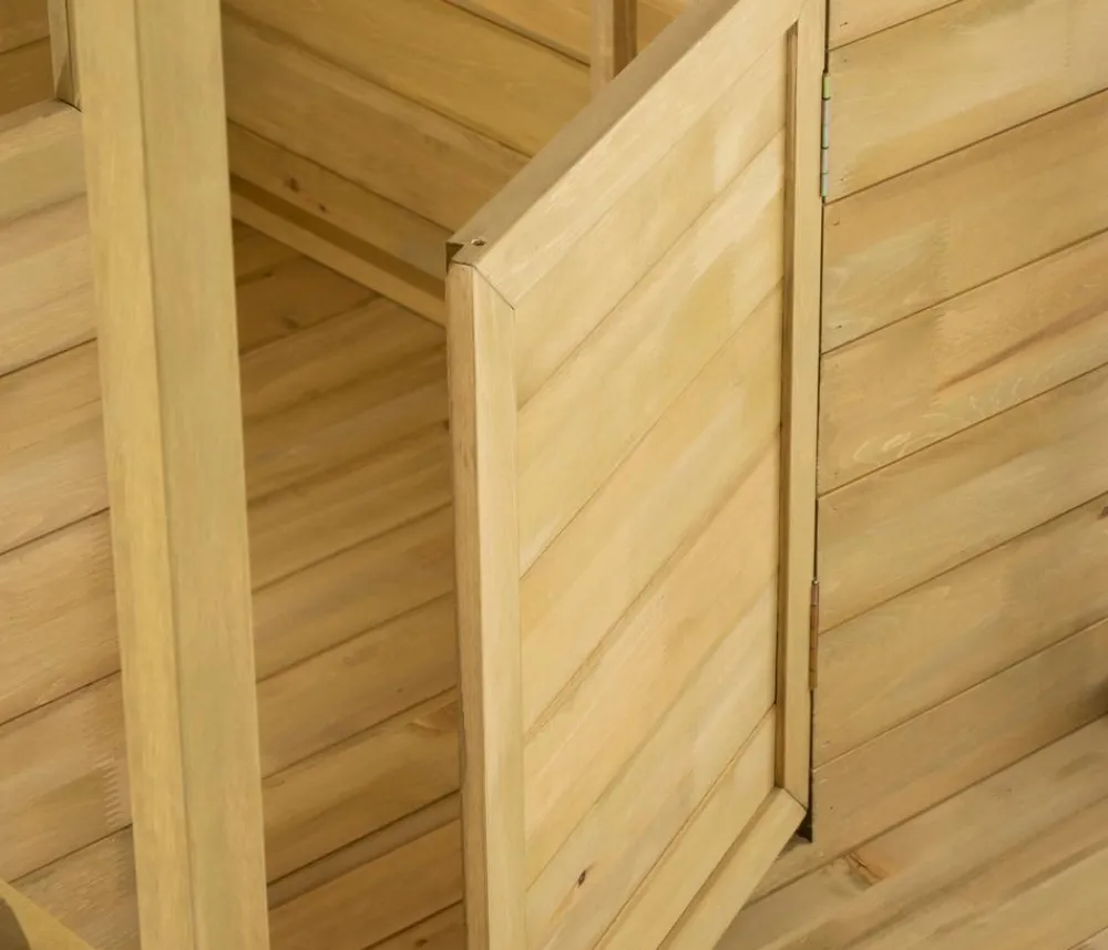 Zwerkules Gartenspielgeräte - Spielhaus Villa, ca. B121/H140/T137 cm Natur